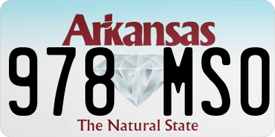 AR license plate 978MSO