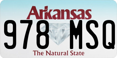 AR license plate 978MSQ