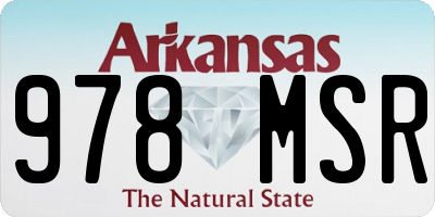 AR license plate 978MSR