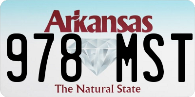 AR license plate 978MST