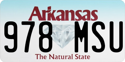 AR license plate 978MSU