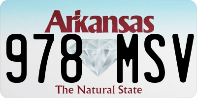 AR license plate 978MSV
