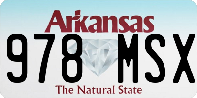 AR license plate 978MSX
