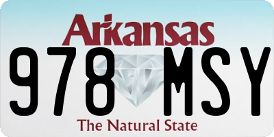 AR license plate 978MSY