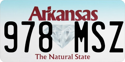 AR license plate 978MSZ
