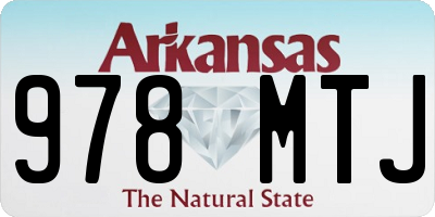 AR license plate 978MTJ