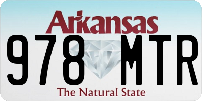 AR license plate 978MTR
