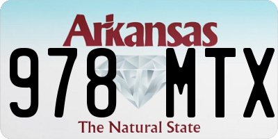 AR license plate 978MTX