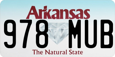 AR license plate 978MUB