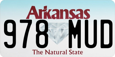 AR license plate 978MUD