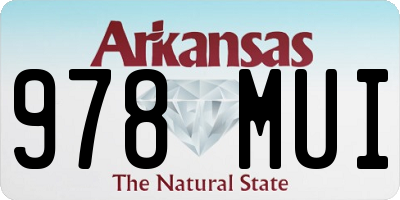 AR license plate 978MUI
