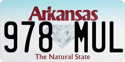 AR license plate 978MUL