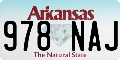 AR license plate 978NAJ