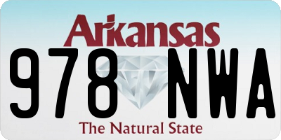AR license plate 978NWA