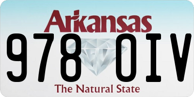 AR license plate 978OIV