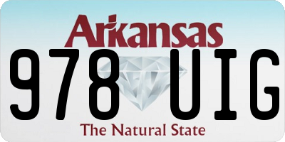 AR license plate 978UIG