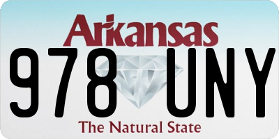AR license plate 978UNY