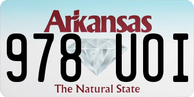 AR license plate 978UOI