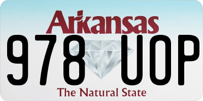 AR license plate 978UOP