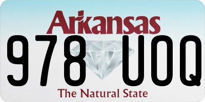 AR license plate 978UOQ
