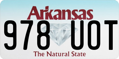 AR license plate 978UOT