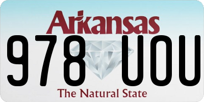 AR license plate 978UOU
