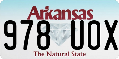 AR license plate 978UOX