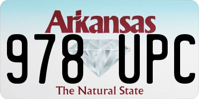 AR license plate 978UPC