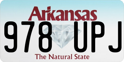 AR license plate 978UPJ