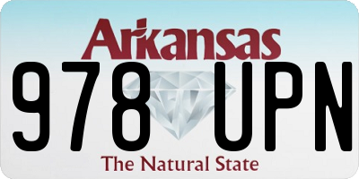 AR license plate 978UPN
