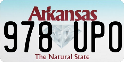 AR license plate 978UPO