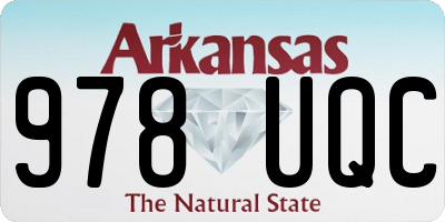 AR license plate 978UQC