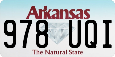 AR license plate 978UQI