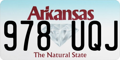 AR license plate 978UQJ