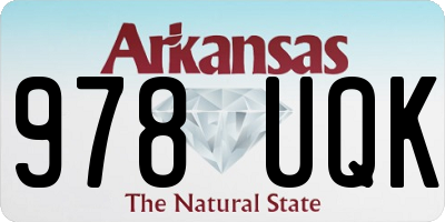 AR license plate 978UQK