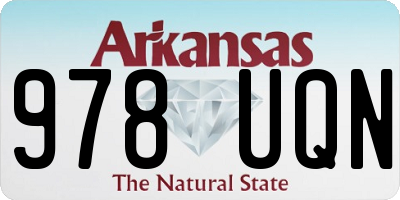 AR license plate 978UQN