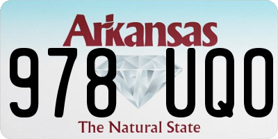 AR license plate 978UQO