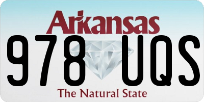 AR license plate 978UQS