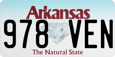 AR license plate 978VEN