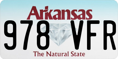 AR license plate 978VFR