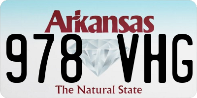 AR license plate 978VHG