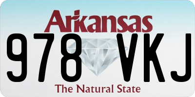 AR license plate 978VKJ