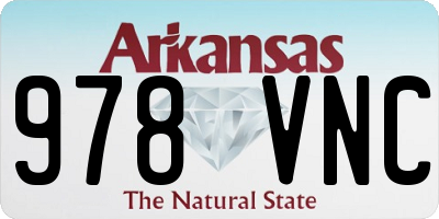 AR license plate 978VNC