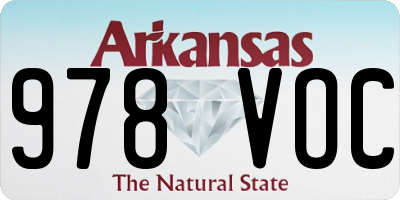 AR license plate 978VOC
