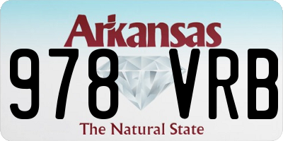 AR license plate 978VRB