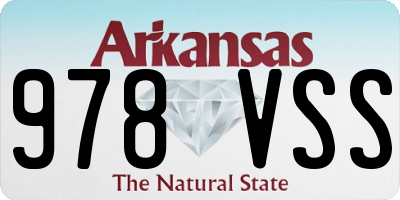 AR license plate 978VSS
