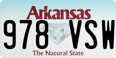 AR license plate 978VSW