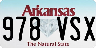 AR license plate 978VSX