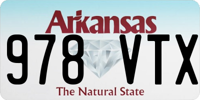 AR license plate 978VTX