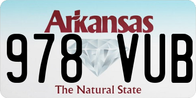 AR license plate 978VUB